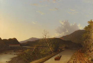 Canal Érié et pont couvert, 1847